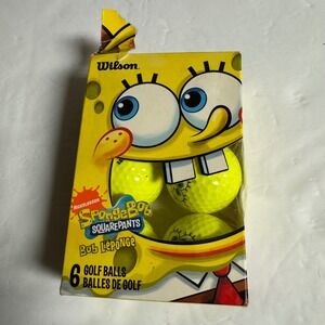 Wilson Spongebob Squarepants Bob Leponge Golf Balls 6 Pack New